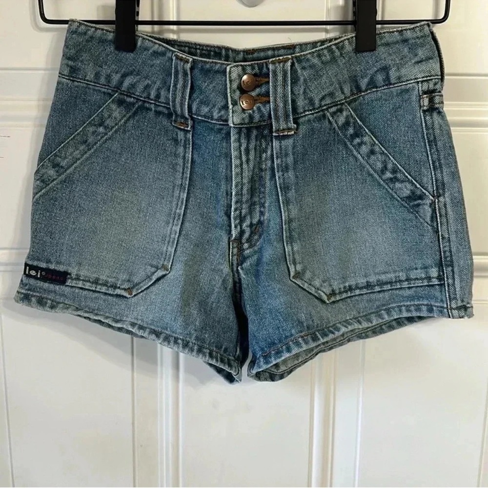 L.E.I Girls Blue Denim Shorts Girls Size 12